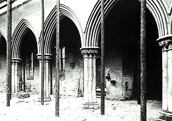 The restoration of the nave and north aisle about 1890 [Z50/39/10]